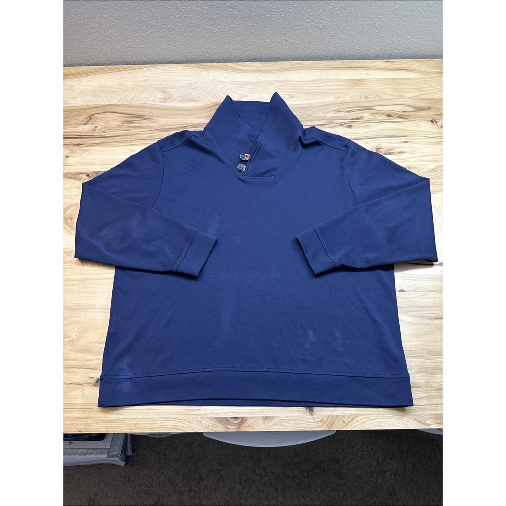 Tommy Bahama Polo Sweatshirt Mens Size 2XL Windsor Shawl Martinique Pima Cotton